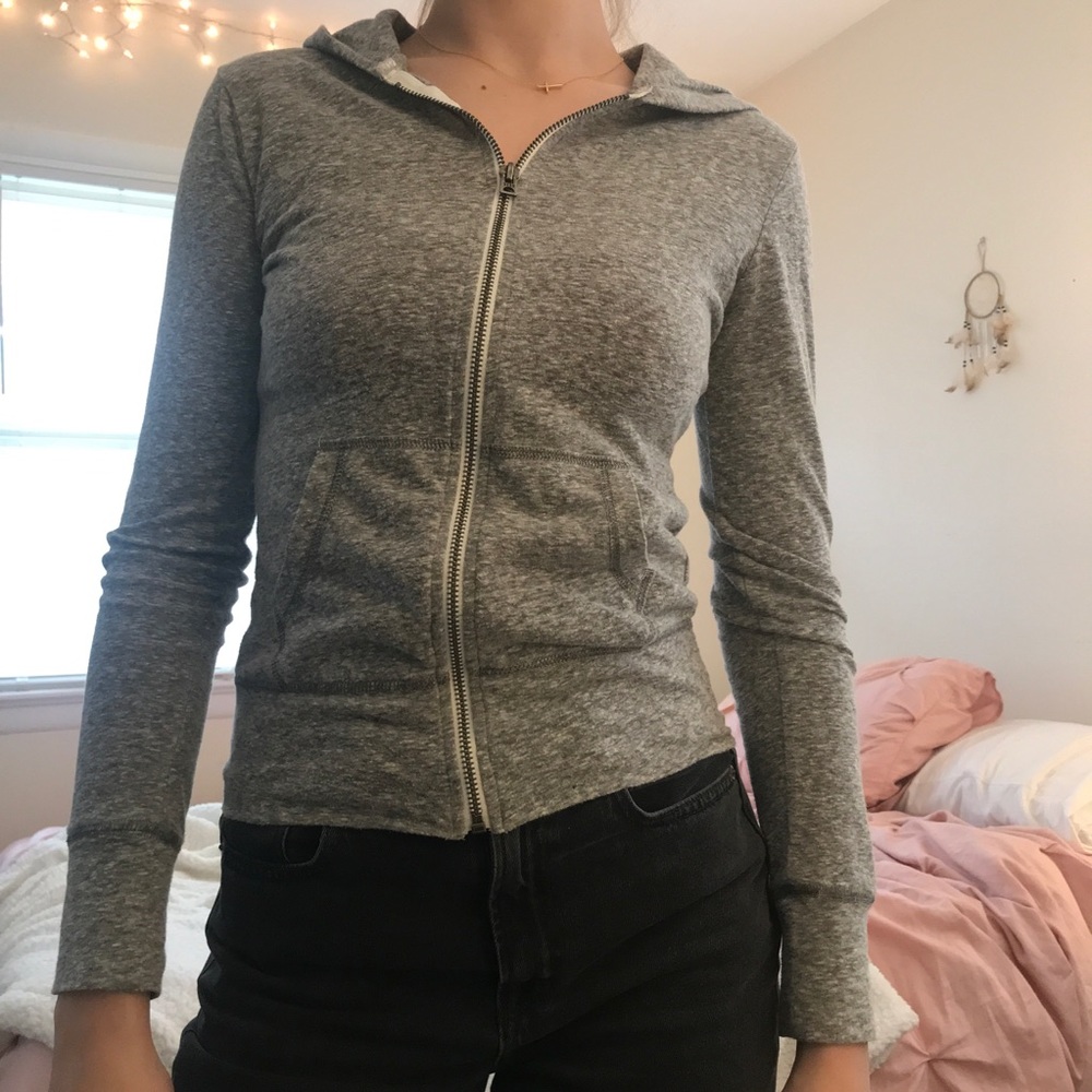 Grey Zip Up Sweatshirt